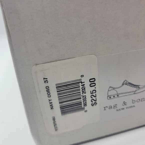 NWB Rag & Bone standard issue laceup shoes size 7 navy corduroy - Picture 2 of 12